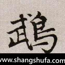 鹉毛笔字楷书
